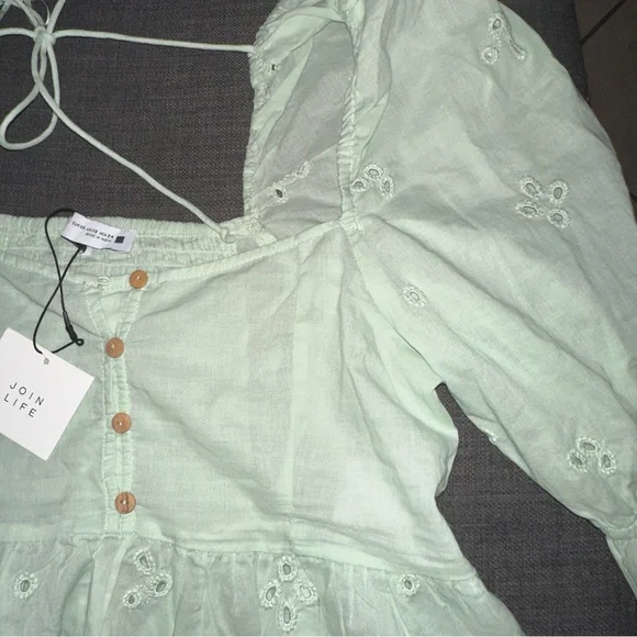 NWT Zara Embroidered Eyelet Blouse Size bloggers fave - Picture 6 of 12